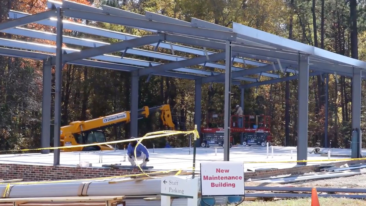 new maintenance building construction zone