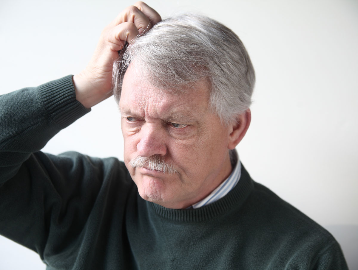 senior man deciding on retirement community