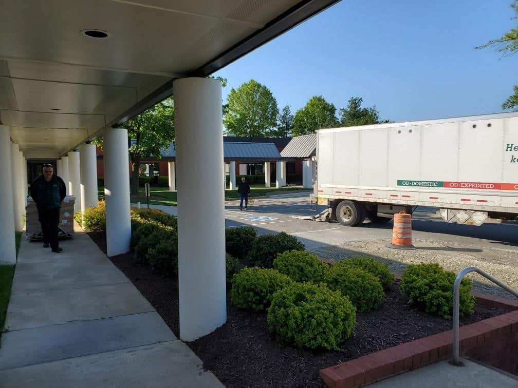 Semi truck for volunteers