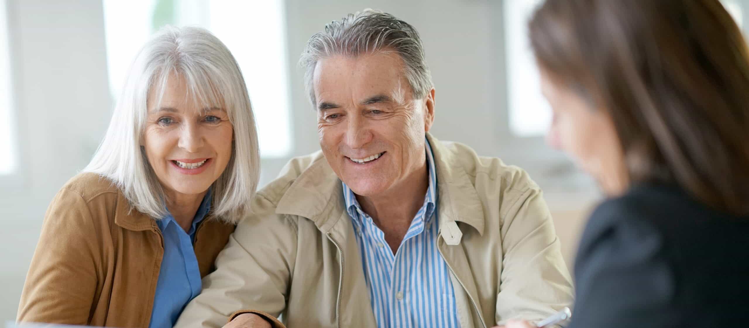 Couple with advisor during a meeting