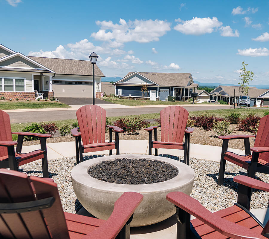Culpeper senior living community fire pit