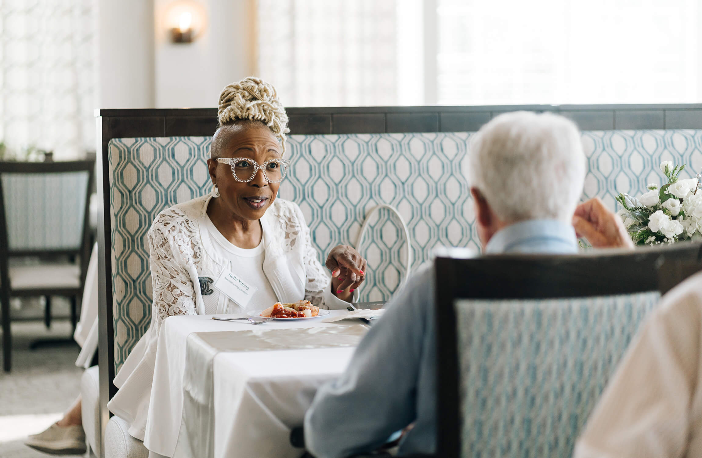 Culpeper residents sit at dinner