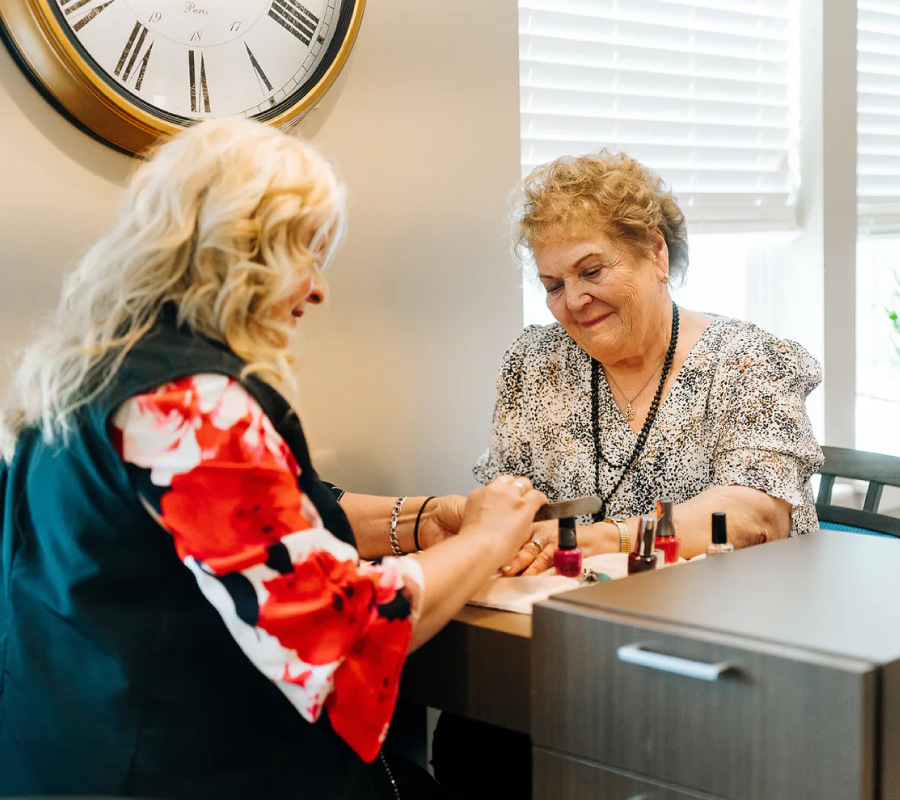 Culpeper senior getting nails done