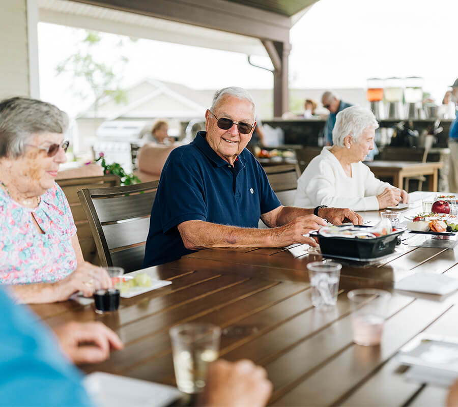 Culpeper residents sit at dinner together