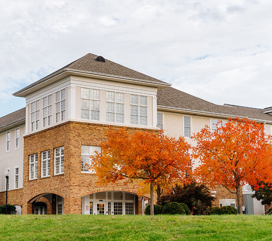 The Summit exterior building in autumn