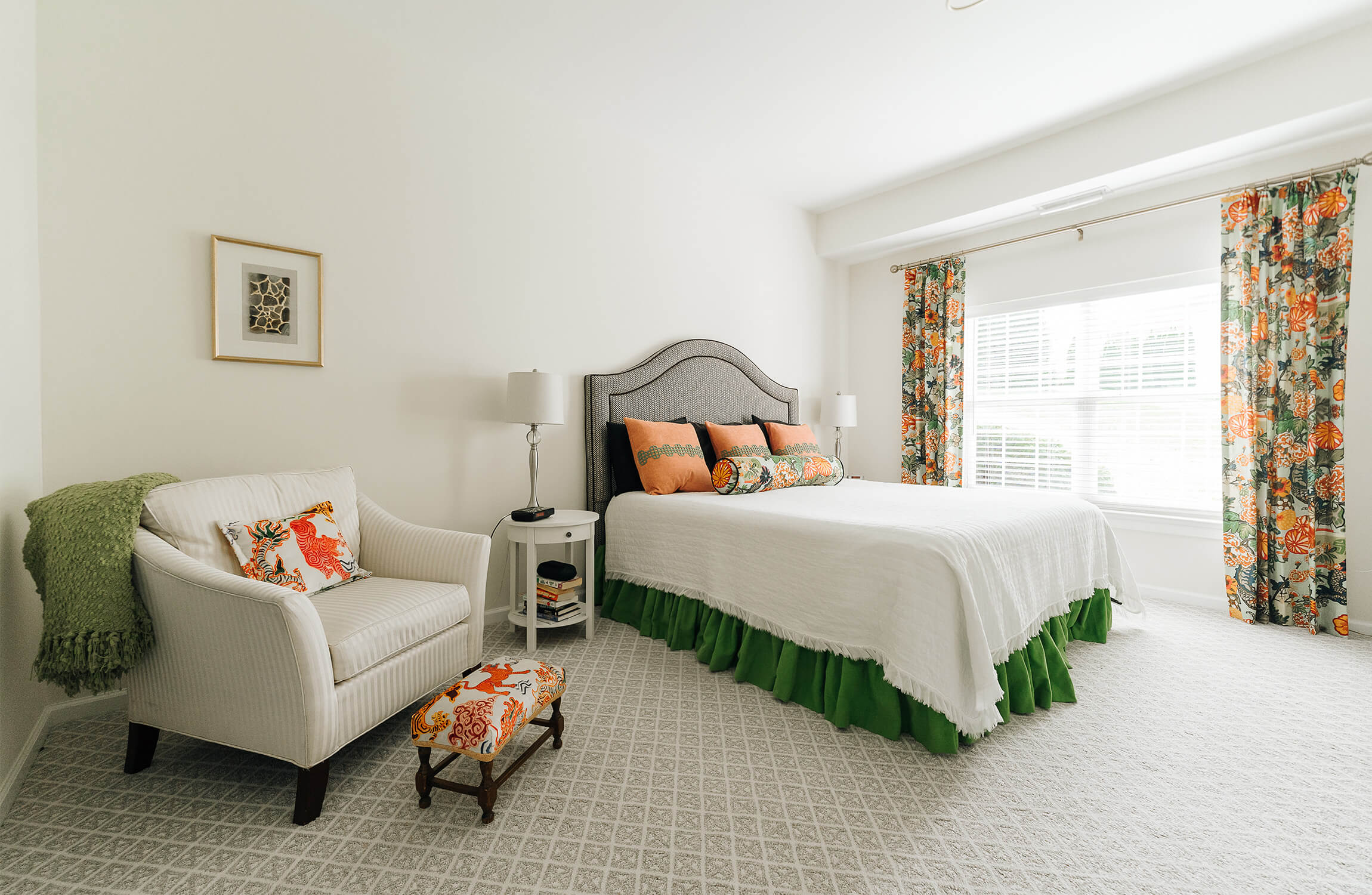 The Summit resident bedroom decorated