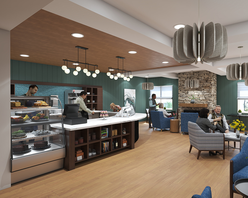 Render of Cafe expansion for lifespire community