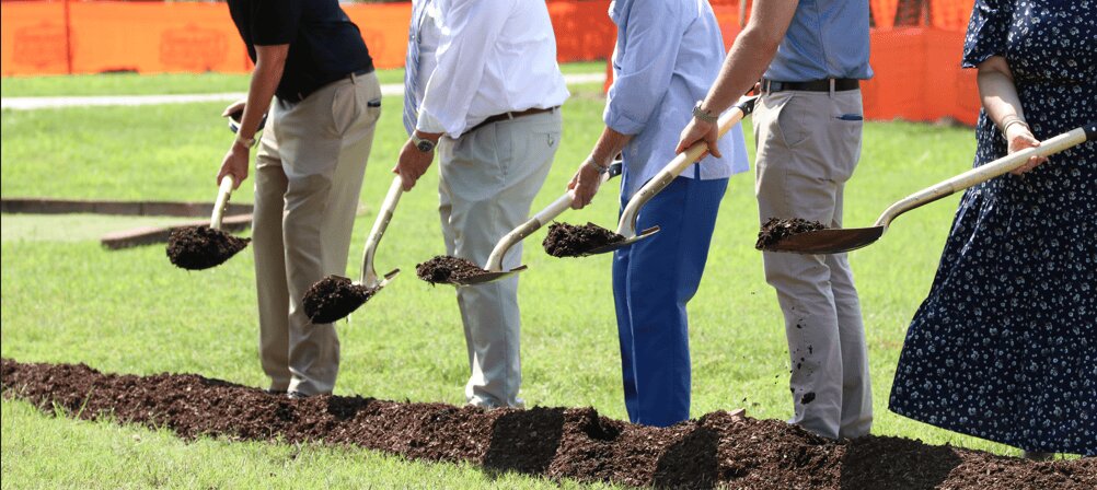 breaking ground