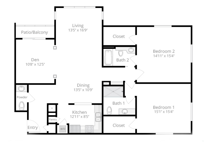 The Lynnhaven floor plan at The Chesapeake