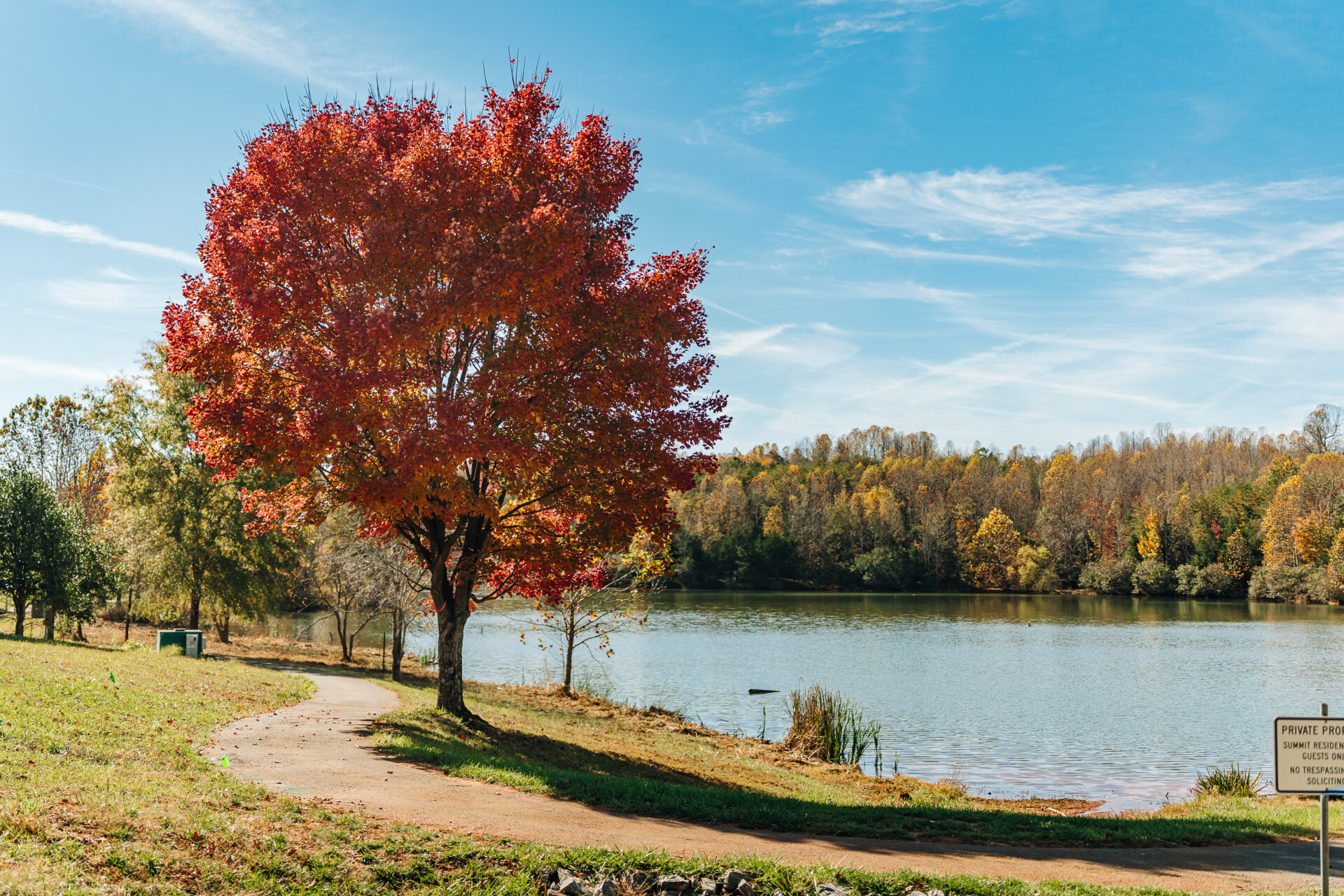 Large lake in The Summit senior living community