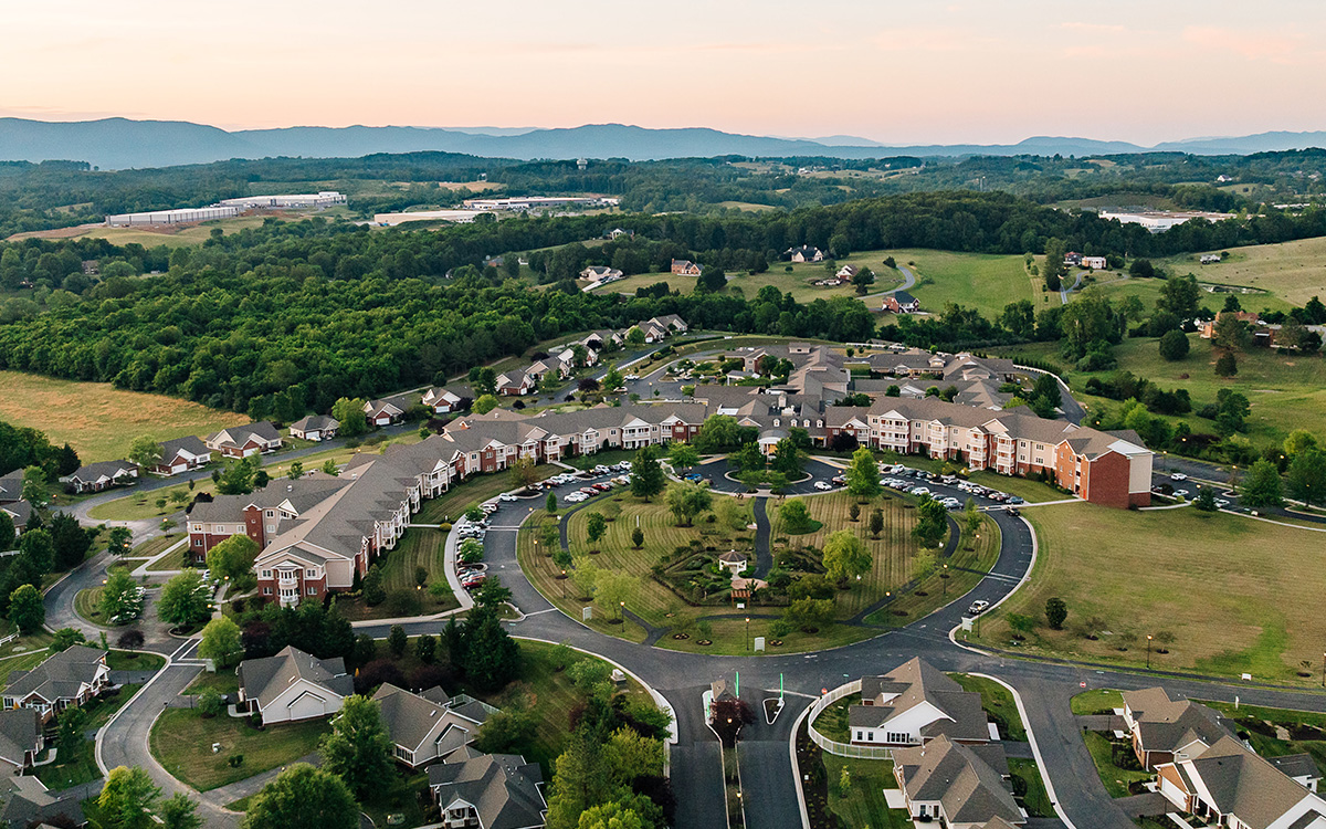 View of The Glebe residences in the sky