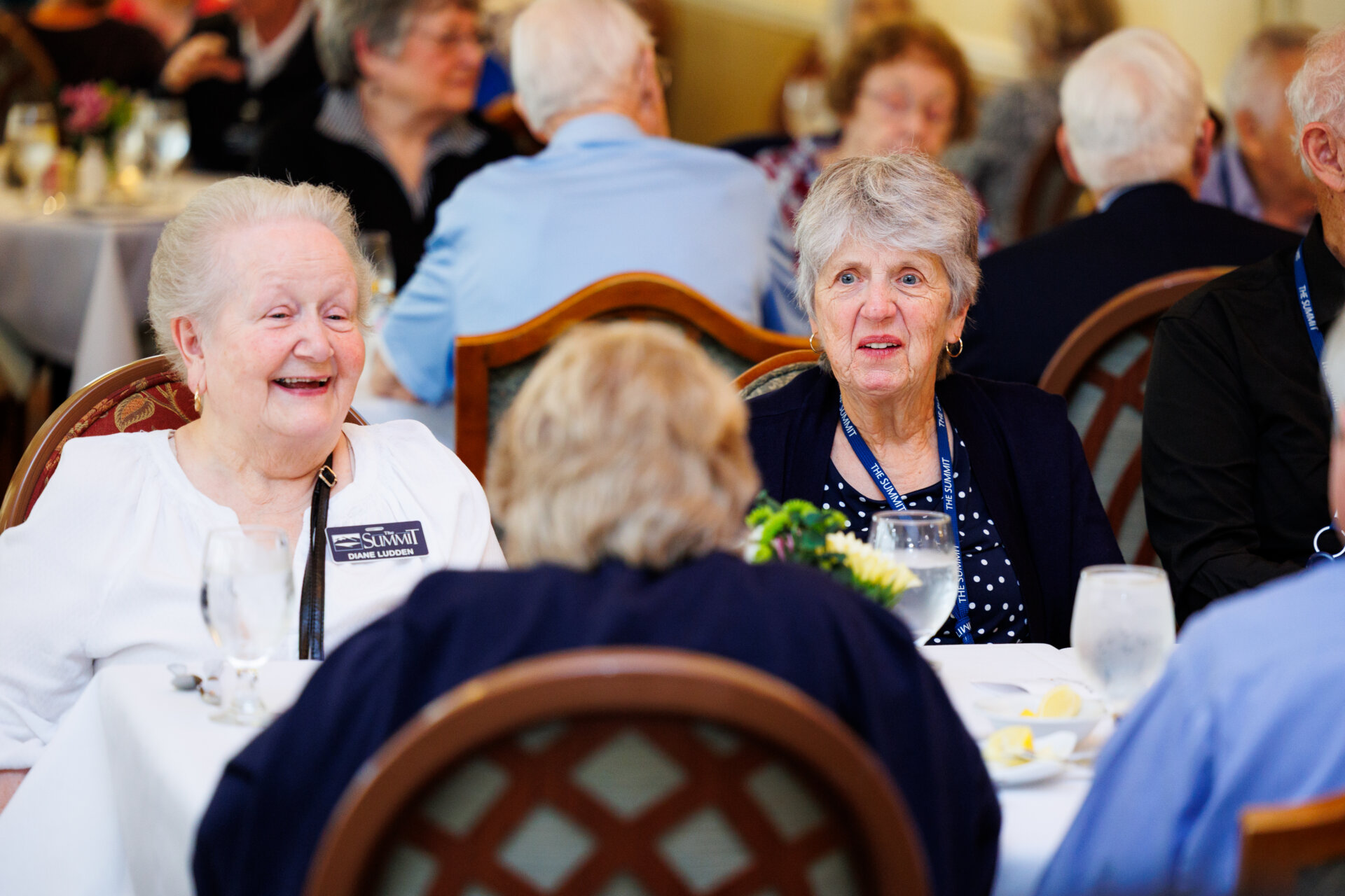 Group of women dining together