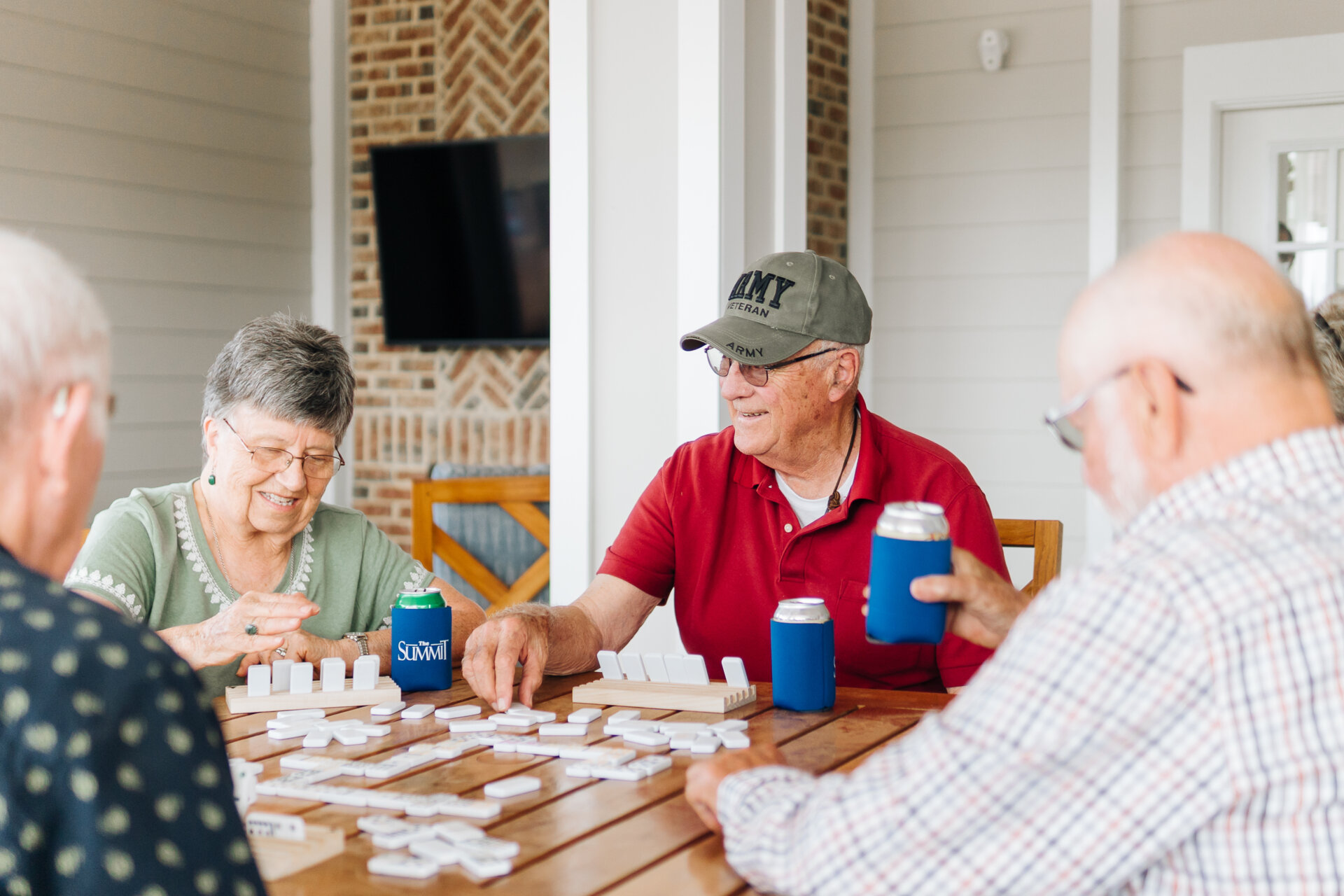 Seniors playing cards