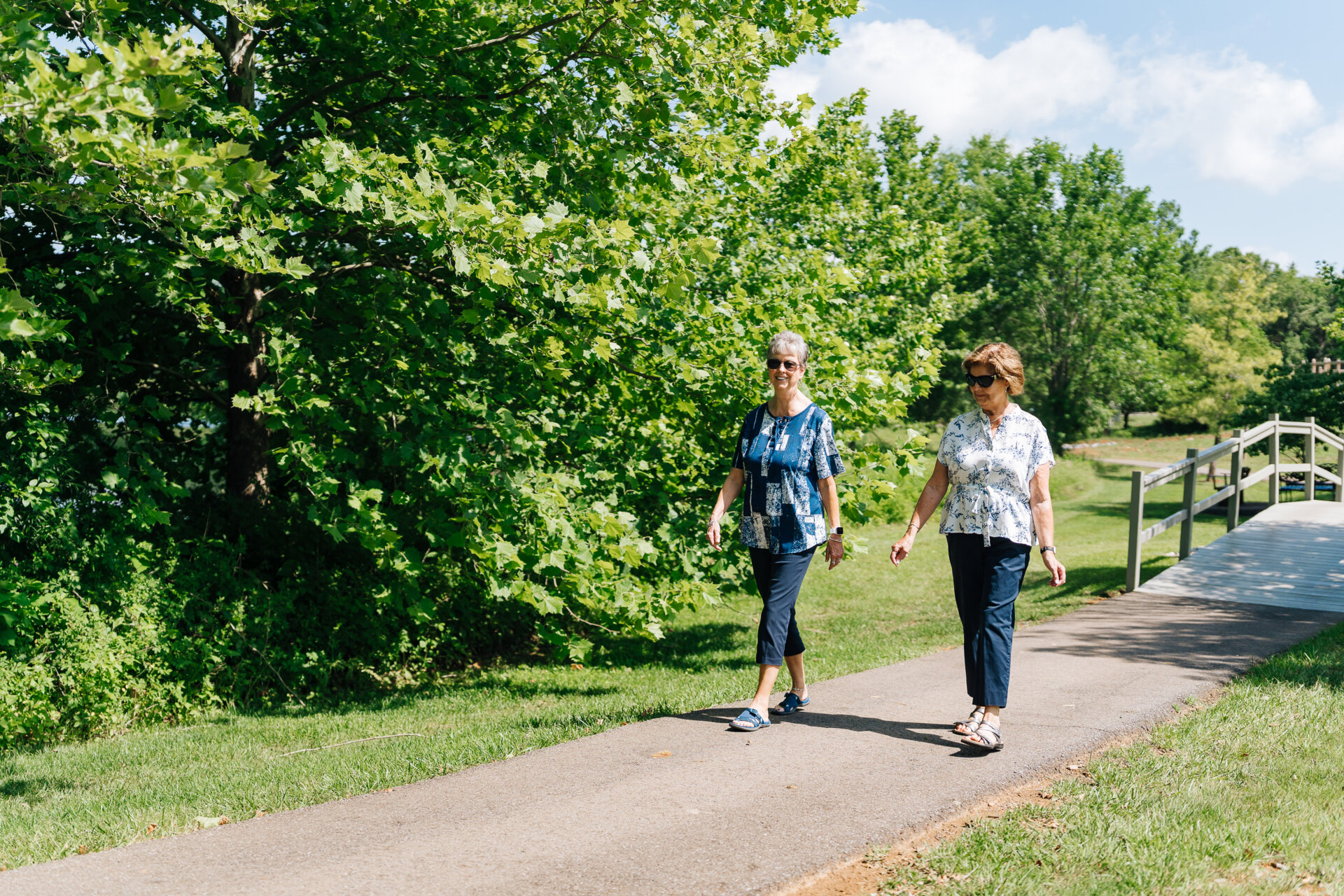 Walking on path
