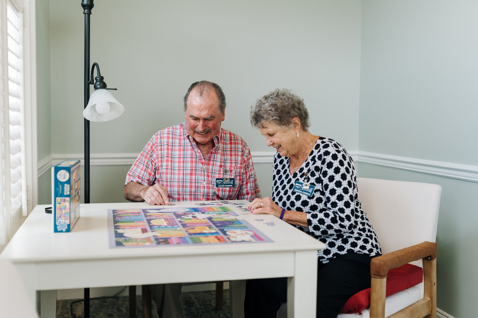 Playing board game together