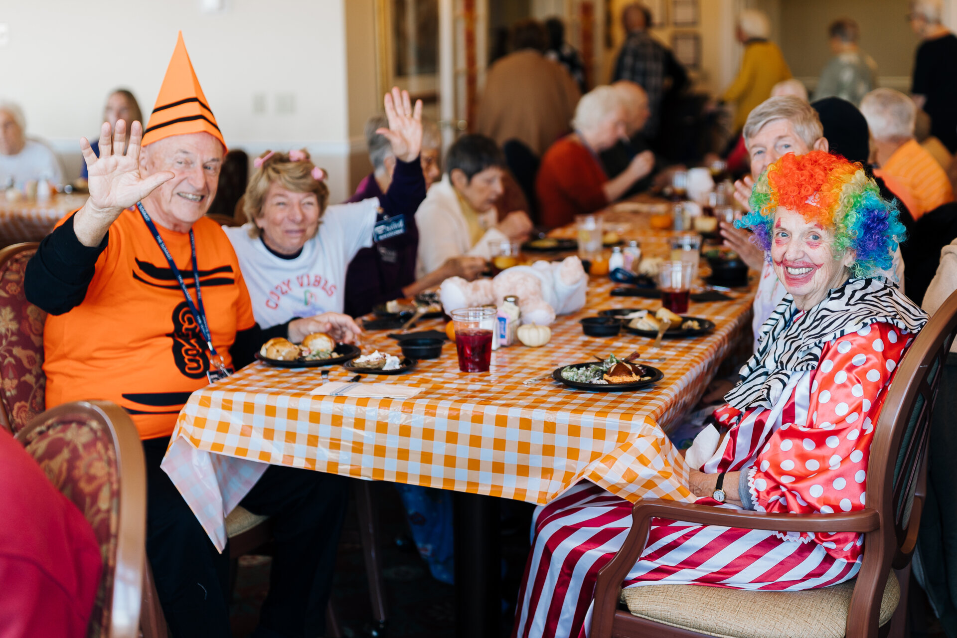 Residents dressed up for Halloween